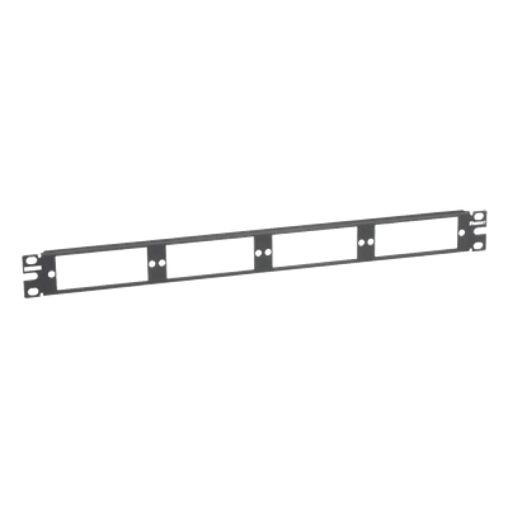 Patch Panel de Fibra Óptica / 1UR / 19 pulgadas / 4 Placas Acopladoras / 1.58 x 0.14 x 0.04 pies