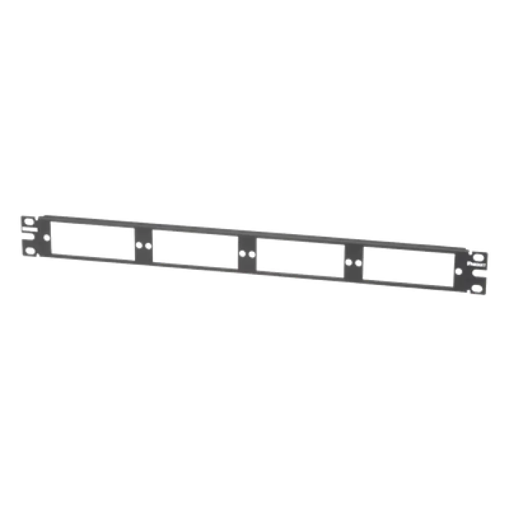 Patch Panel de Fibra Óptica / 1UR / 19 pulgadas / 4 Placas Acopladoras / 1.58 x 0.14 x 0.04 pies