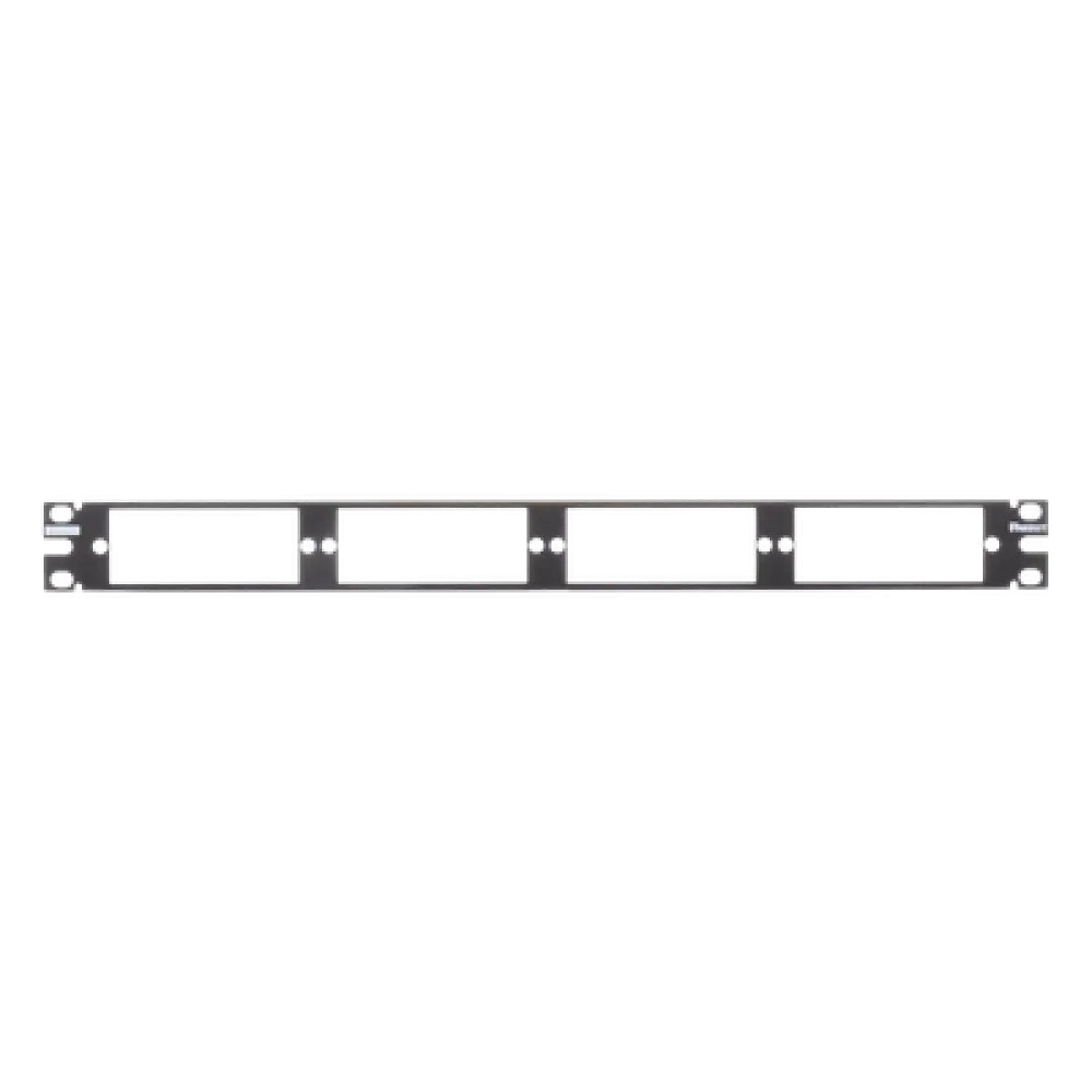 Patch Panel de Fibra Óptica / 1UR / 19 pulgadas / 4 Placas Acopladoras / 1.58 x 0.14 x 0.04 pies
