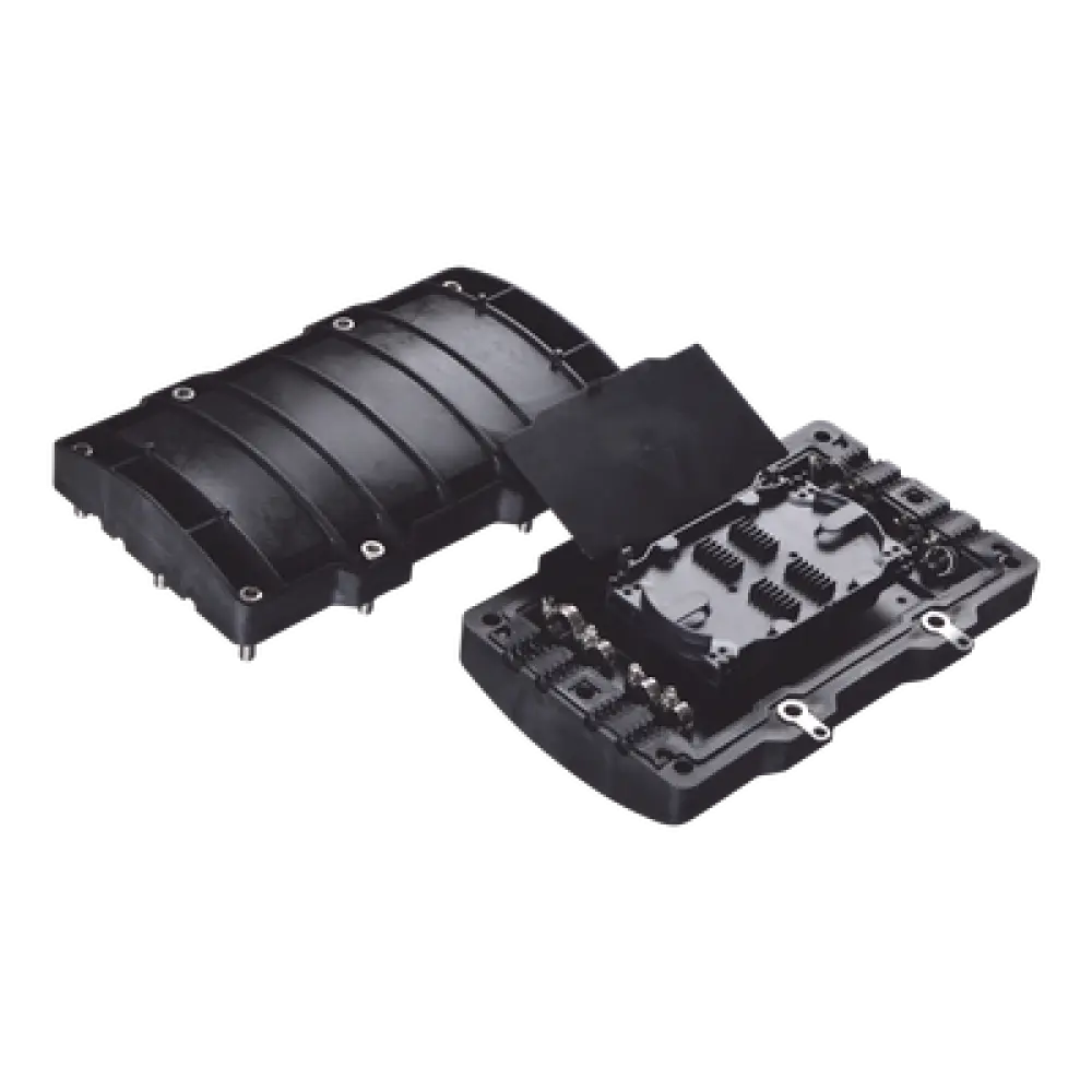 Caja de Distribución de Fibra Óptica Horizontal / 48 Empalmes / IP68 / 0.92 x 0.59 x 0.28 ft