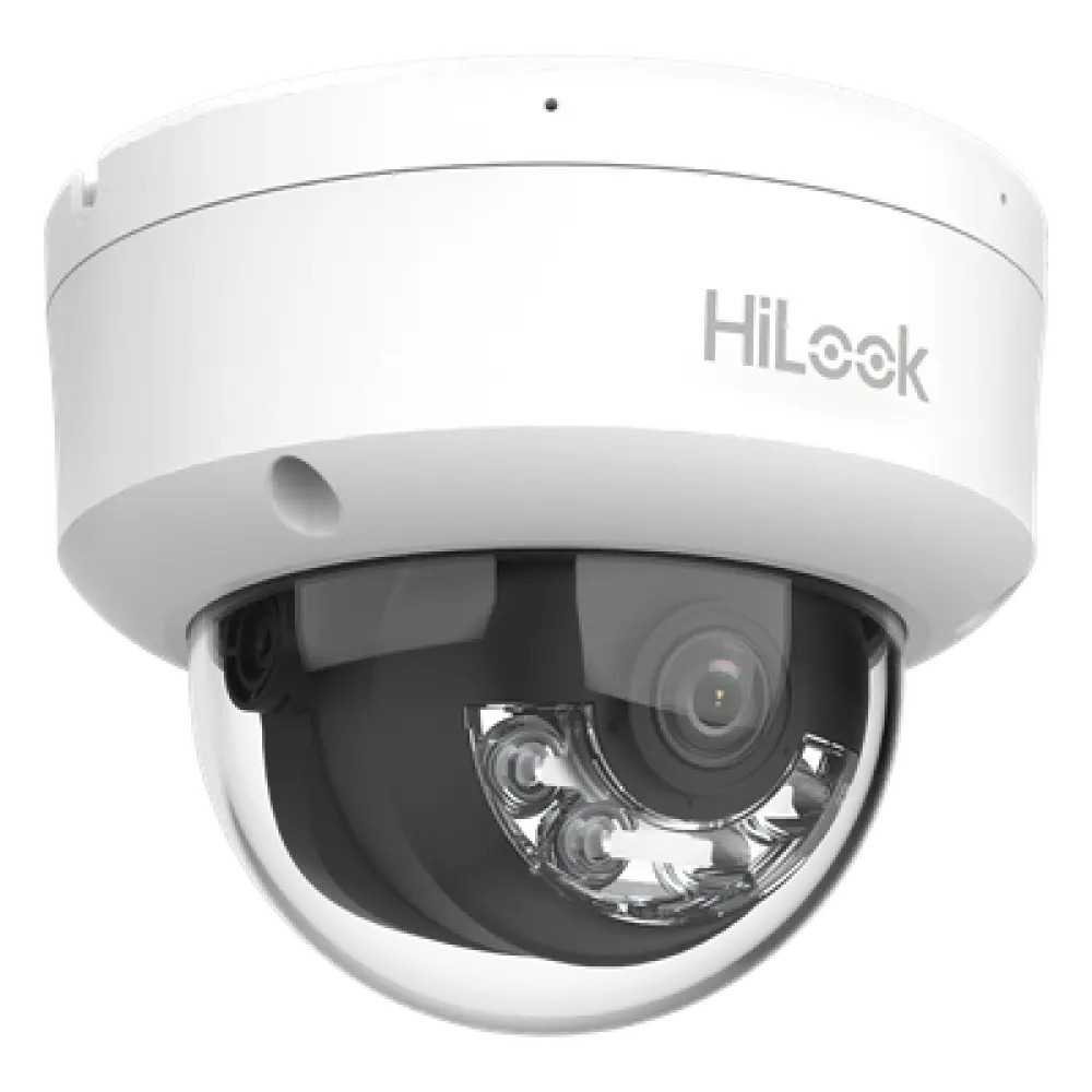 Cámara Domo IP / 2 Megapixel / Dual Light 20 m (65.6 ft) IR + 15 m (49.2 ft) Luz Blanca / Micrófono Integrado / PoE / AcuSense Lite / Interior