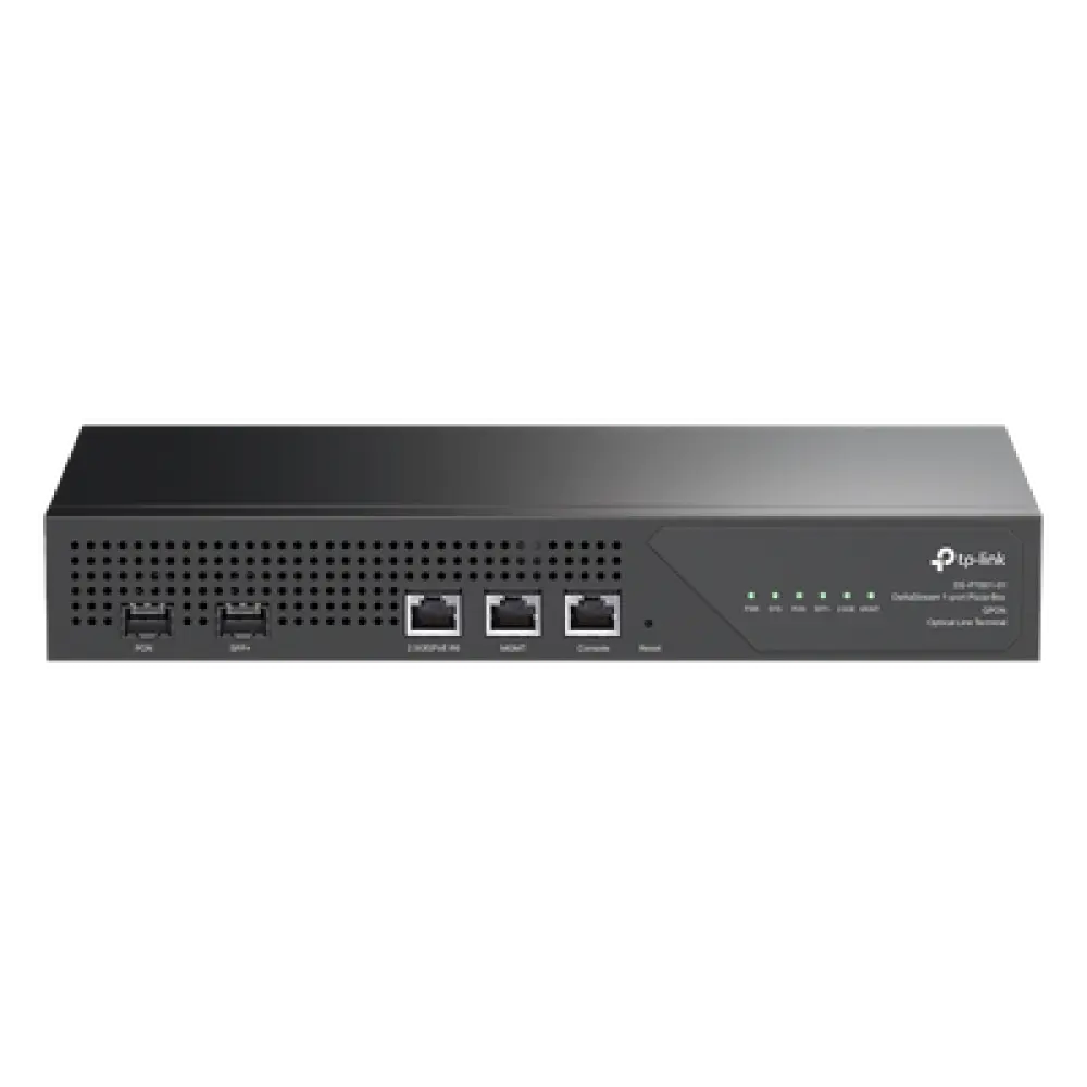 OLT GPON / 1 Puerto PON 2.5G / 128 ONUs / Uplink SFP+ 10G / Uplink RJ45 2.5G PoE / Redundancia DC-PoE / Gestión en la Nube