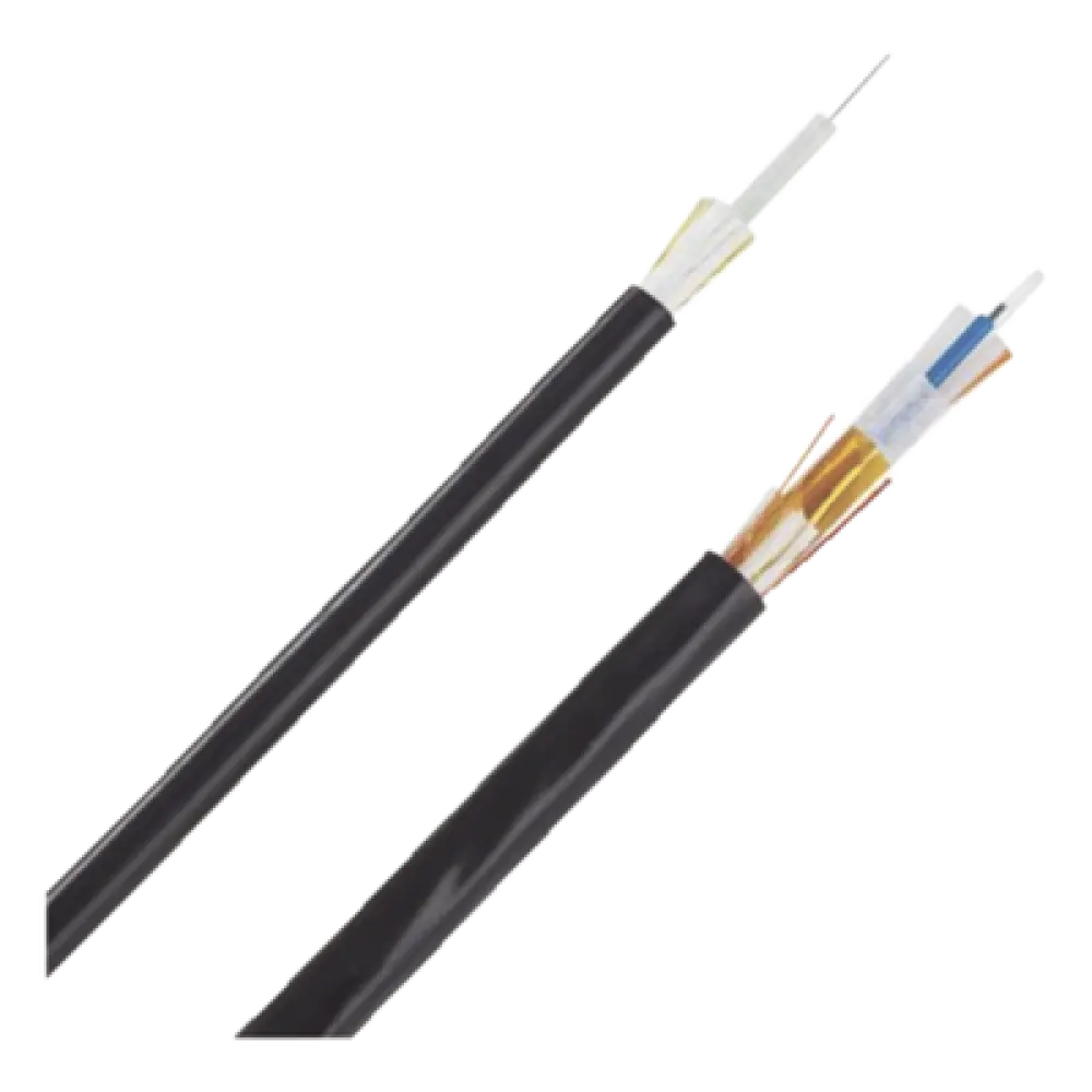 Cable de Fibra Óptica / 6 Hilos / Monomodo OS2 / Interior-Exterior / Loose Tube 250μm / OFNR Riser / Dieléctrico / 0.61 m (2 ft) Marcas
