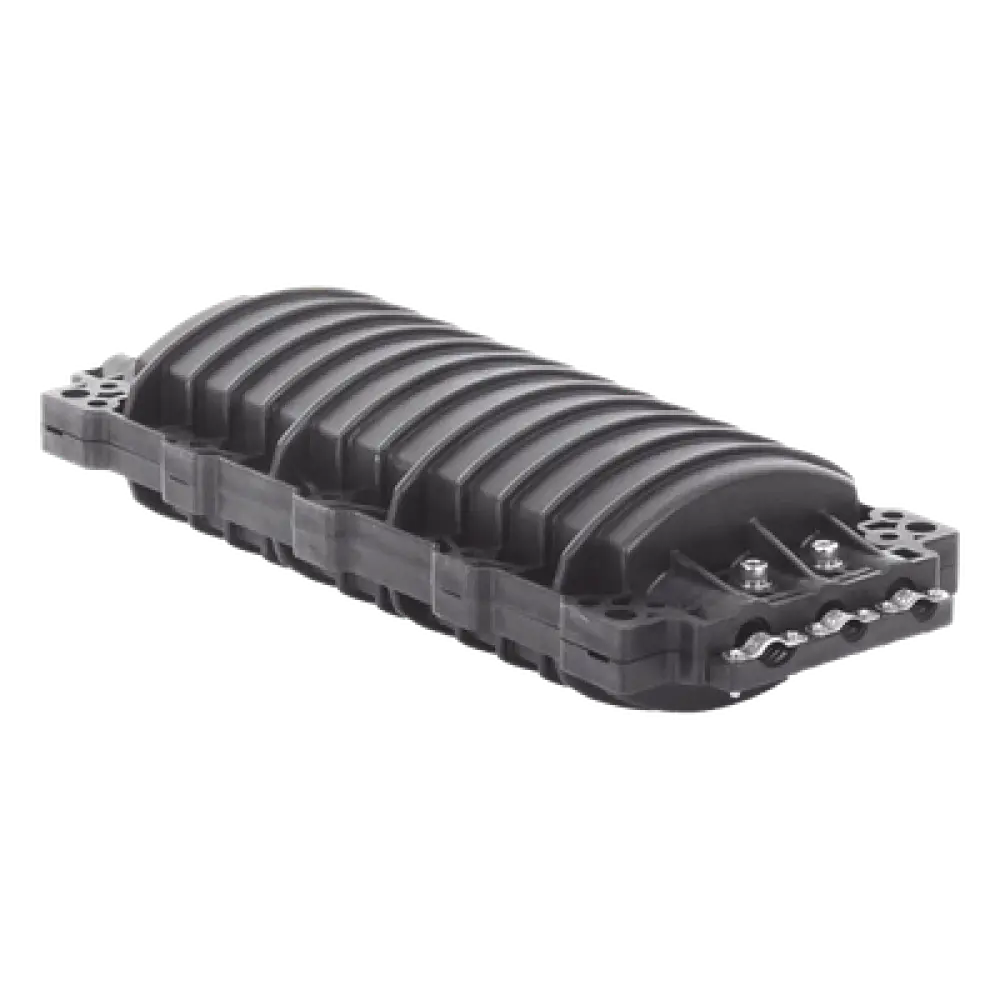 Caja de Distribución de Fibra Óptica Horizontal / 96 Empalmes / IP68 Exterior / 2 Puertos / Polipropileno UV