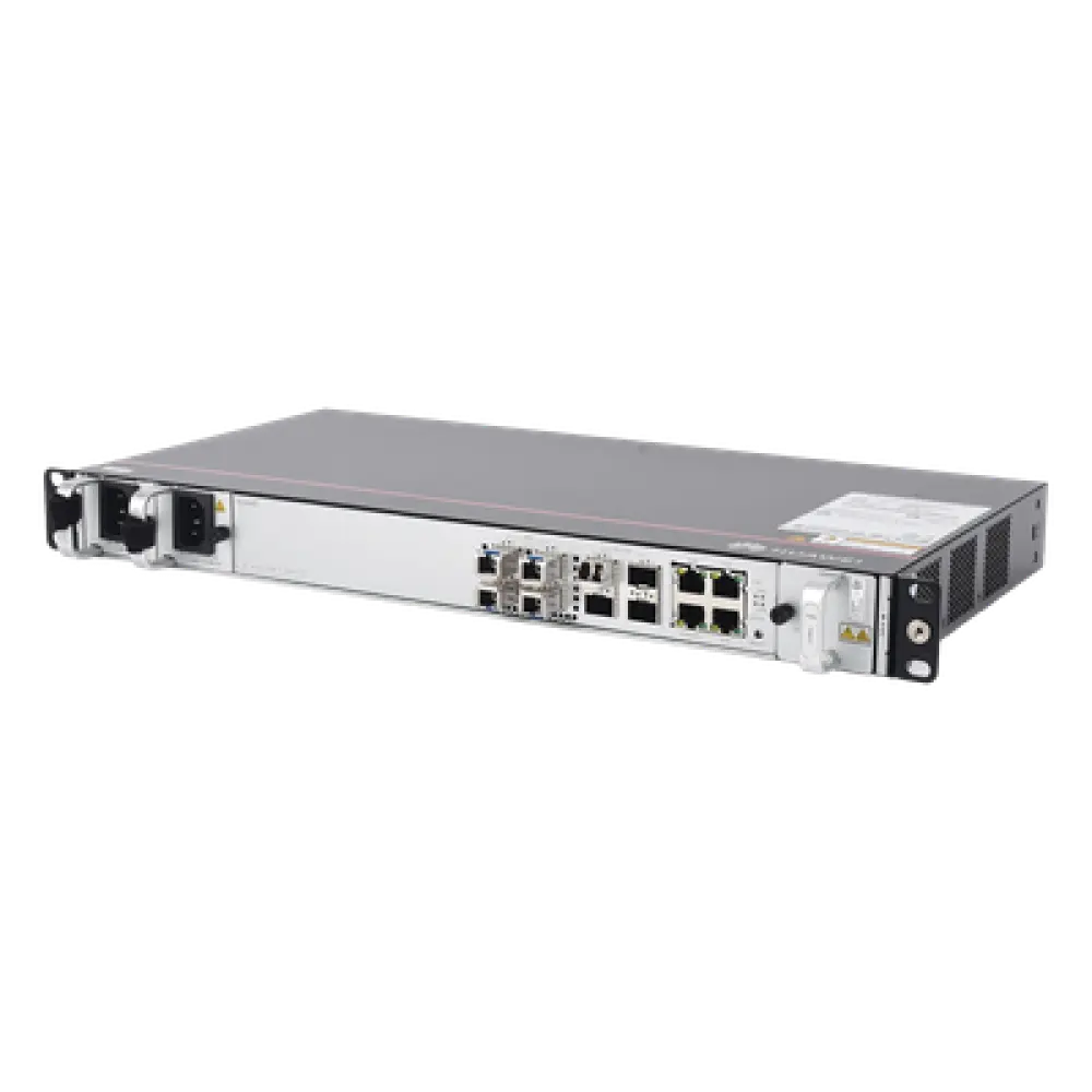 OLT GPON / 4 Puertos GPON C+ / 4 Puertos Uplink 10GE/GE / Hasta 256 ONTs / Switching 95 Gbit/s / Doble Fuente AC / 1 UR
