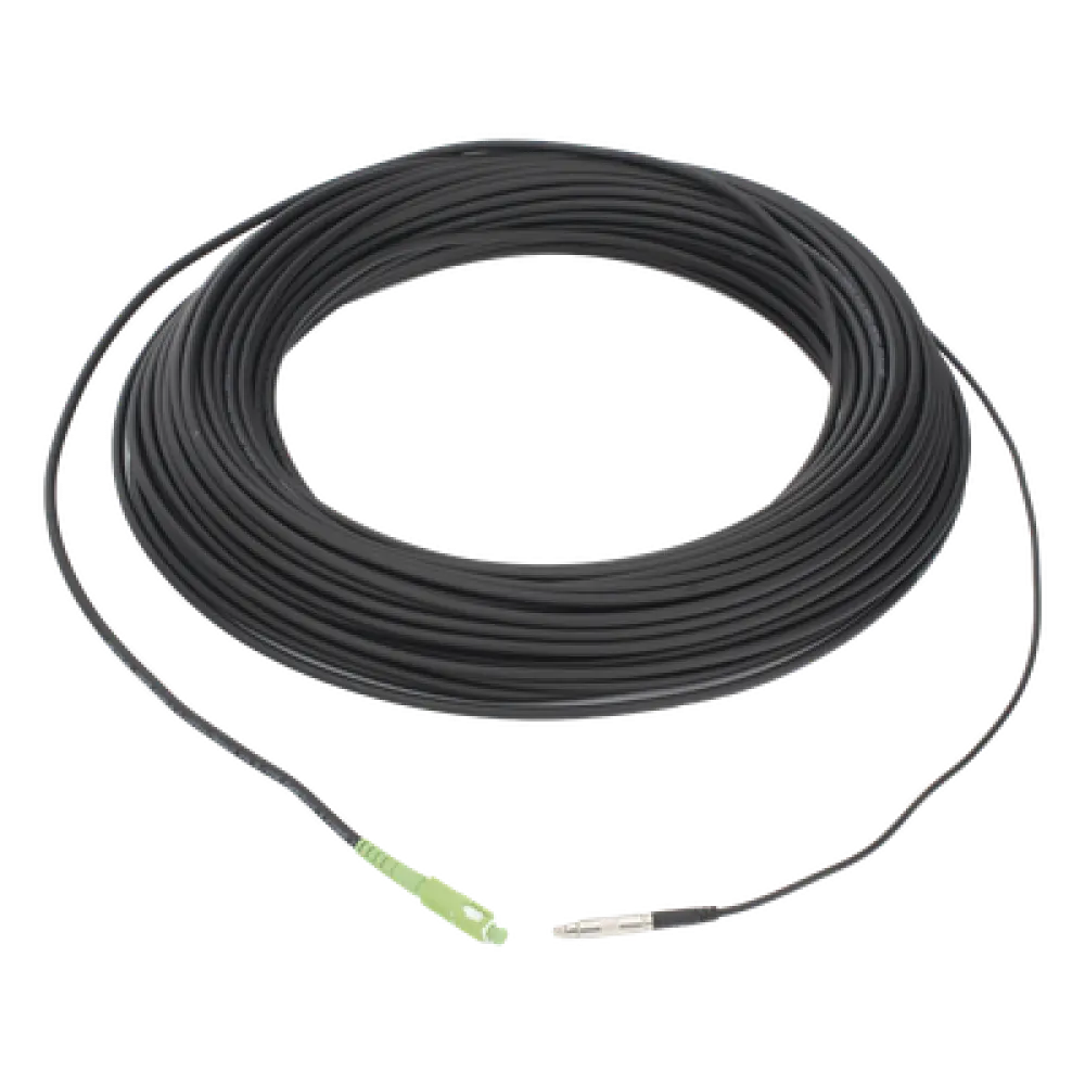 Rollo de Fibra Óptica Drop / G.657A2 Monomodo Simplex / 100 m (328 pies) / SC/APC-SC/APC / Interior y Exterior