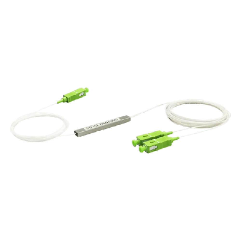 Divisor Óptico PLC / 1x2 / Conector SC/APC / Fibra G.657A / Rango 1260-1650 nm / -40 a 85°C