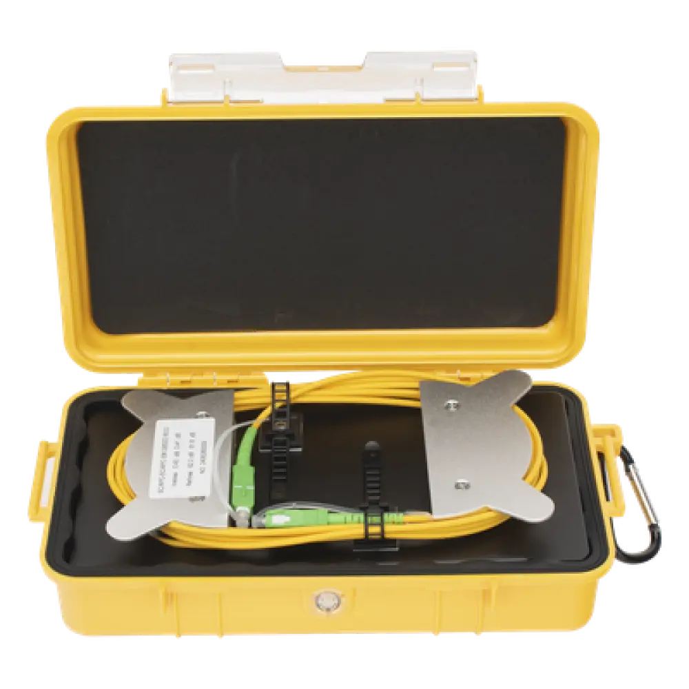 Bobina de Lanzamiento OTDR / Fibra Monomodo / 1 km (3280.8 ft) / Conectores SC/APC / Carcasa Resistente