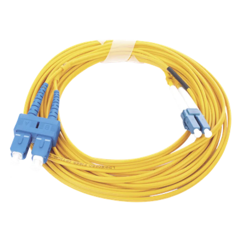 Jumper de Fibra Óptica / Monomodo 9/125 / LC/UPC-SC/UPC / Dúplex / PVC 2.0 mm / 5 m (16.40 pies)