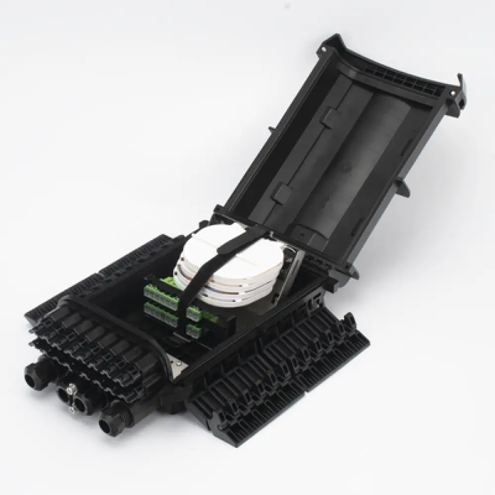 Caja de Distribución de Fibra Óptica / 16 Puertos SC/APC / IP68 / IK10 / Splitter 1x16 Incluido / Instalación Aérea, Poste o Pared