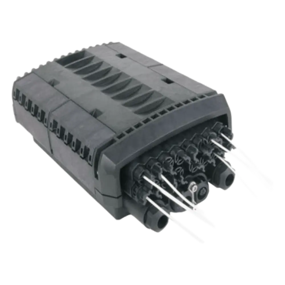 Caja de Distribución de Fibra Óptica / 16 Puertos SC/APC / IP68 / IK10 / Splitter 1x16 Incluido / Instalación Aérea, Poste o Pared