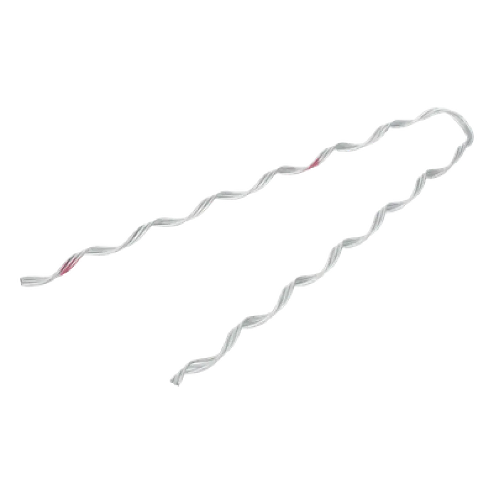 Remate Preformado para Fibra Óptica / Acero Galvanizado / Diámetro 5.5 - 6.5 mm / Span 80 m (262.5 ft) / Longitud 300 mm / Identificador Rojo