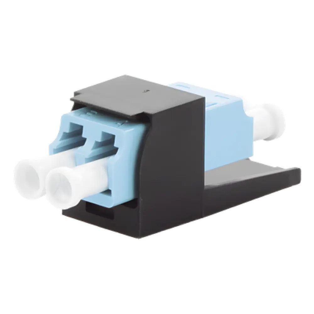 Módulo Acoplador / LC Duplex / Fibra Multimodo OM3/OM4 / Mini-Com / Cerámica Zirconia / Aqua