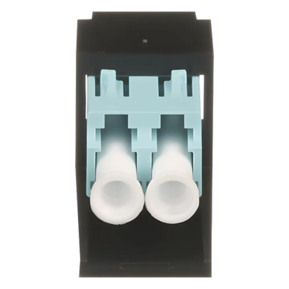 Módulo Acoplador / LC Duplex / Fibra Multimodo OM3/OM4 / Mini-Com / Cerámica Zirconia / Aqua