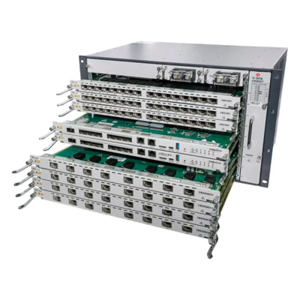 OLT Modular Chasis / 7 Ranuras de Servicio / GPON/XGS-PON Combo / 16 Puertos GPON / Intercambio en Caliente / Redundancia 24/7