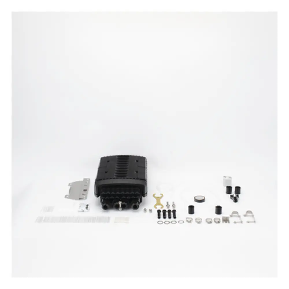 Caja de Distribución de Fibra Óptica / 24 Empalmes / 16 Puertos SC/APC / IP68 / IK10 / Splitter 1x8 Incluido / Entierro Directo