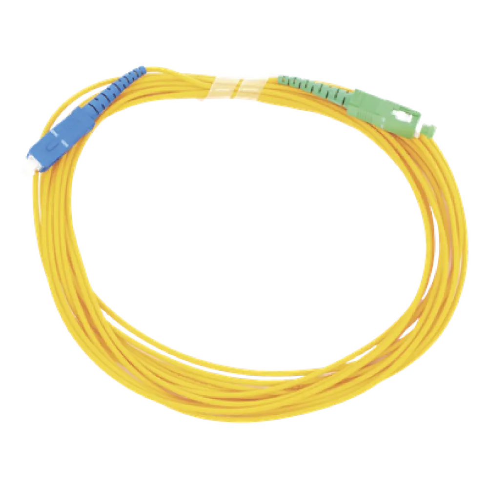 Jumper de Fibra Óptica / Monomodo OS2 G.652D / SC/UPC-SC/APC / Simplex 2mm / 5 m (16.40 ft) / PVC Amarillo
