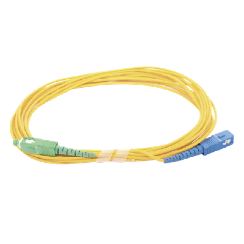 Jumper de Fibra Óptica / Monomodo OS2 G.652D / SC/UPC-SC/APC / Simplex 2mm / 5 m (16.40 ft) / PVC Amarillo