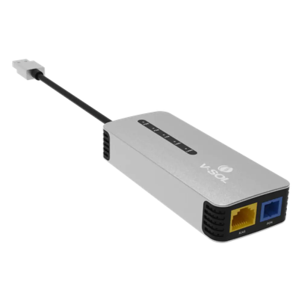 ONU Bridge Portátil / Dual GPON/EPON / 1 Puerto RJ45 2.5 Gbps / USB 3.0 Tipo-C / Alimentación USB