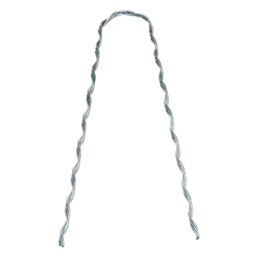 Remate Preformado Retenida / Acero Galvanizado / Cable Figura 8 con Mensajero 3.1 mm / Tensión 1746 kg / Longitud 304.8 mm (12') / Pierna Dispareja