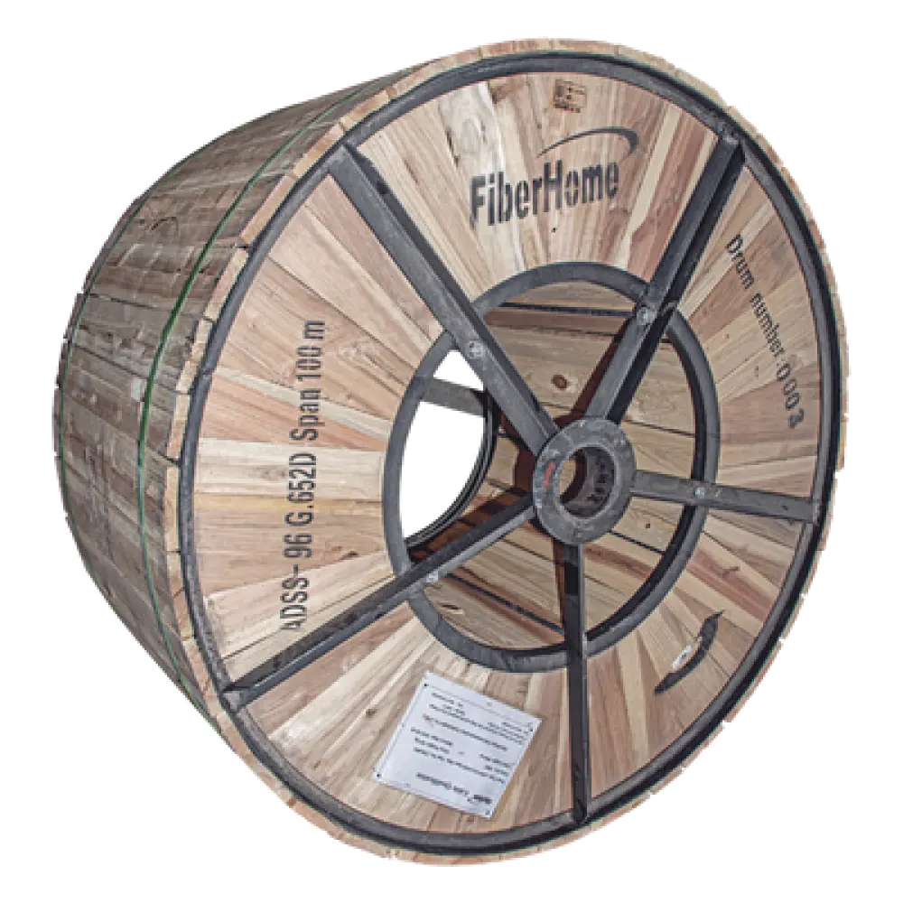 Cable Fibra Óptica Aérea ADSS / Monomodo G.652D / 96 Hilos / Span 200 m (656.2 ft) / Tracción 4500N / Cubierta HDPE Exterior