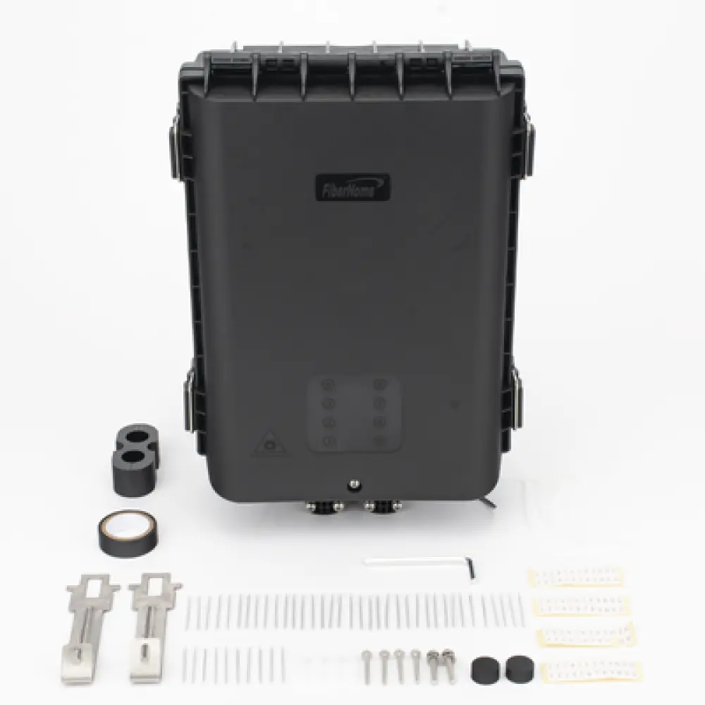 Caja de Distribución Óptica Preconectorizada / IP68 / 96 Empalmes / 2 Splitters 1x4 / 8 Puertos / Exterior
