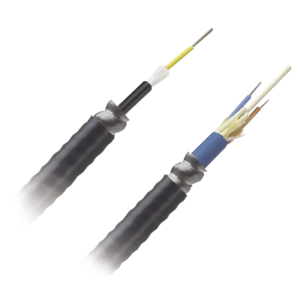 Cable de Fibra Óptica / 12 Hilos / Monomodo OS2 / Interior-Exterior / Armado / Loose Tube 250μm / OFCR Riser / Por Metro