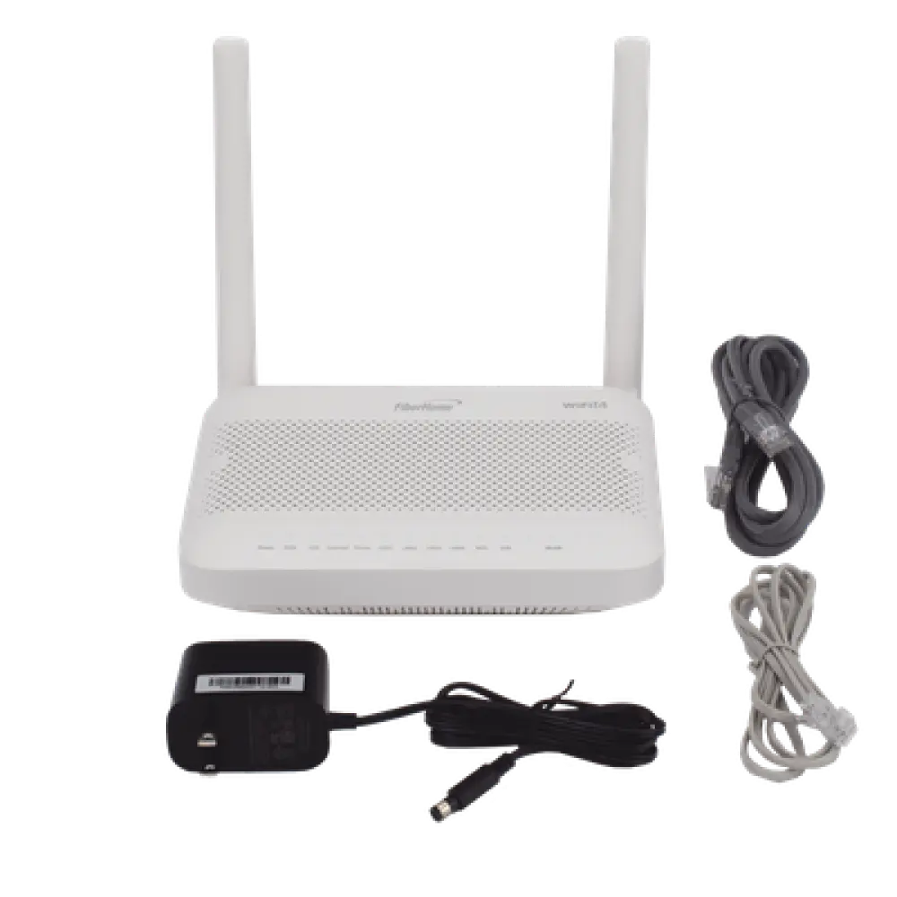 ONU GPON WiFi 6 / 4 Puertos Gigabit / 1 POTS / 2 USB / 2 Antenas 5 dBi / SC/UPC