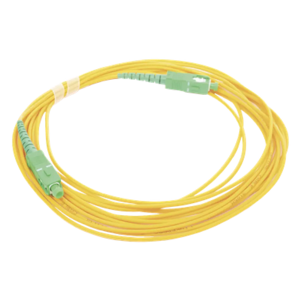 Jumper de Fibra Óptica / SC/APC a SC/APC / Monomodo OS2 / Simplex / 5 m (16.40 pies) / 2 mm / PVC