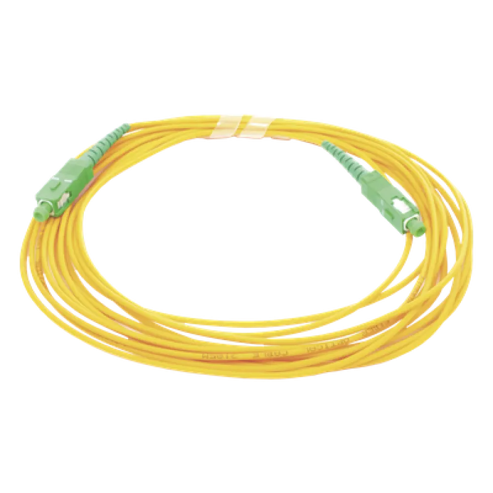Jumper de Fibra Óptica / SC/APC a SC/APC / Monomodo OS2 / Simplex / 5 m (16.40 pies) / 2 mm / PVC