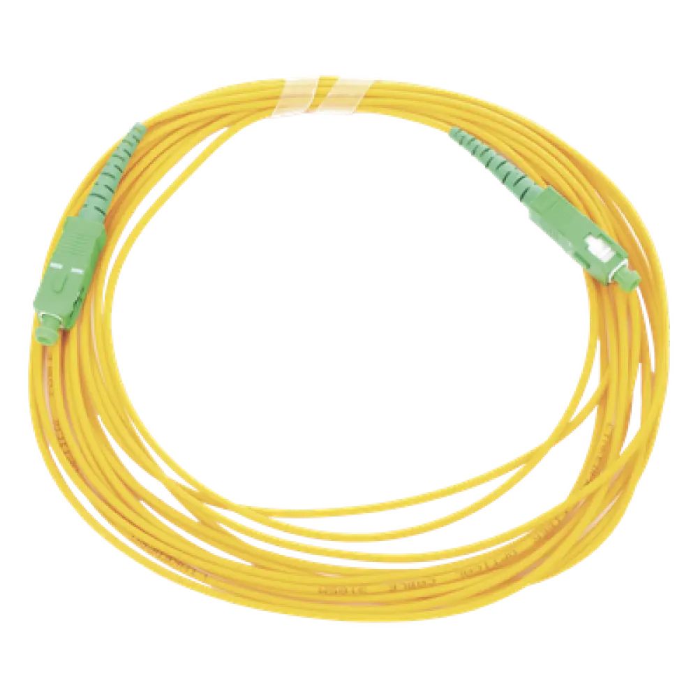 Jumper de Fibra Óptica / SC/APC a SC/APC / Monomodo OS2 / Simplex / 5 m (16.40 pies) / 2 mm / PVC