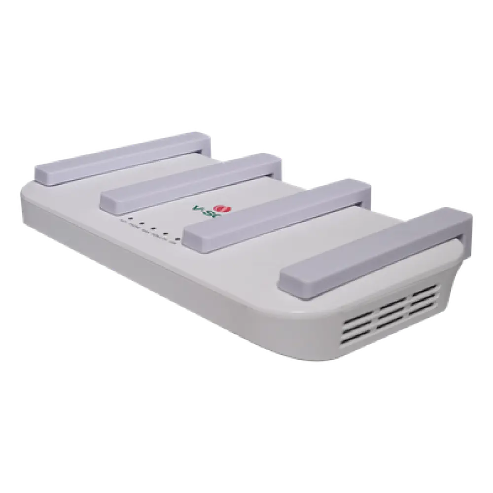 ONU DualMode / Wi-Fi 6 / 4 Puertos Gigabit / 1 Puerto FXS / 1 Puerto PON SC/UPC / USB / 0.82 × 0.48 × 0.12 pies