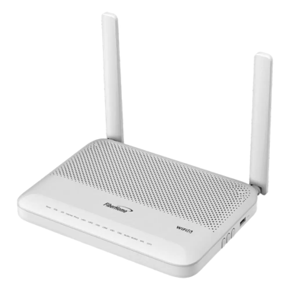 ONU GPON / Wi-Fi 6 1800 Mbps / 4 Puertos Gigabit / 1 POTS / 1 CATV RF / 1 USB / SC/APC / 2 Antenas 5 dBi
