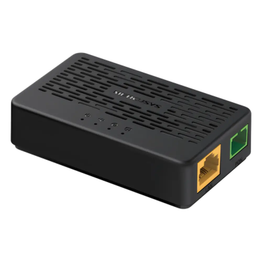 Terminal XPON / Dual Mode EPON + GPON / Downstream 2.488 Gbps / Puerto Gigabit / Alcance 20 km (12.4 mi) / VLAN 802.1Q / OMCI / AES / DBA / FEC