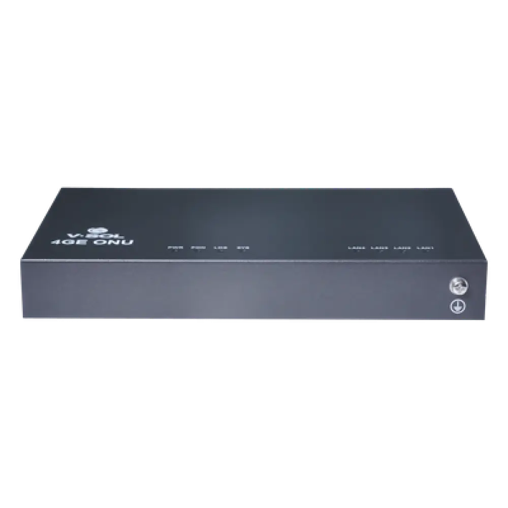 ONU Dual EPON/GPON / 4 Puertos PoE 802.3af/at Gigabit / 1 Puerto SC/UPC / Chasis Metálico / Triple Play
