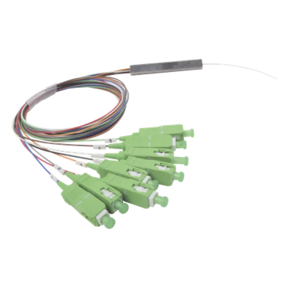 Splitter Óptico PLC / 1x8 / Conectores SC/APC / Pérdida 10.5 dB / 1260-1650 nm