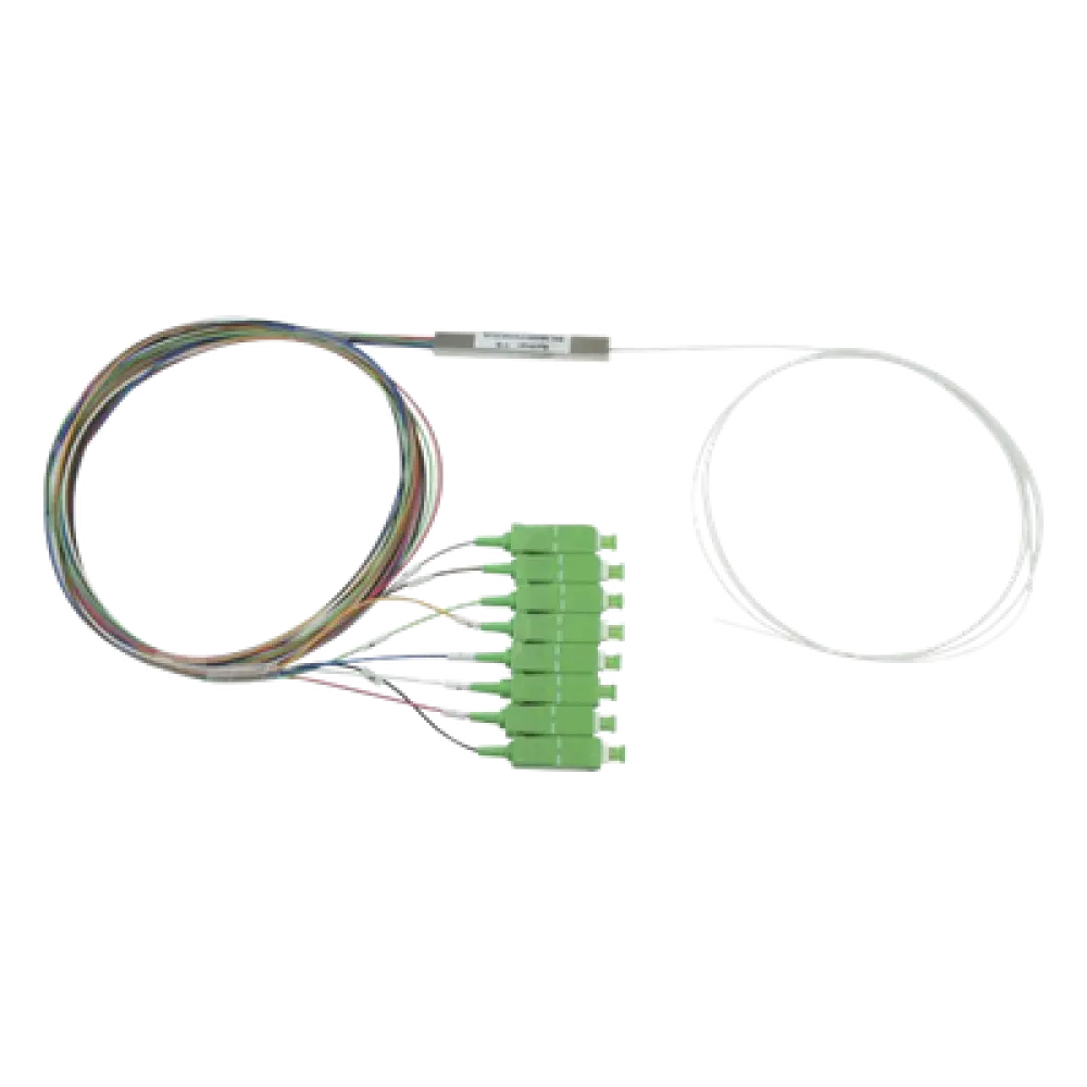 Splitter Óptico PLC / 1x8 / Conectores SC/APC / Pérdida 10.5 dB / 1260-1650 nm