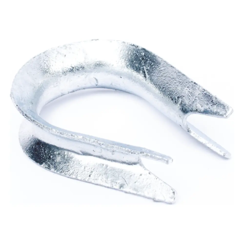 Guardacabo / Acero Galvanizado en Caliente / 18.5 x 82 mm / 0.06 x 0.27 ft / Compatible Remates Delt-001 a Delt-005 / Fibra Óptica ADSS y Figura 8