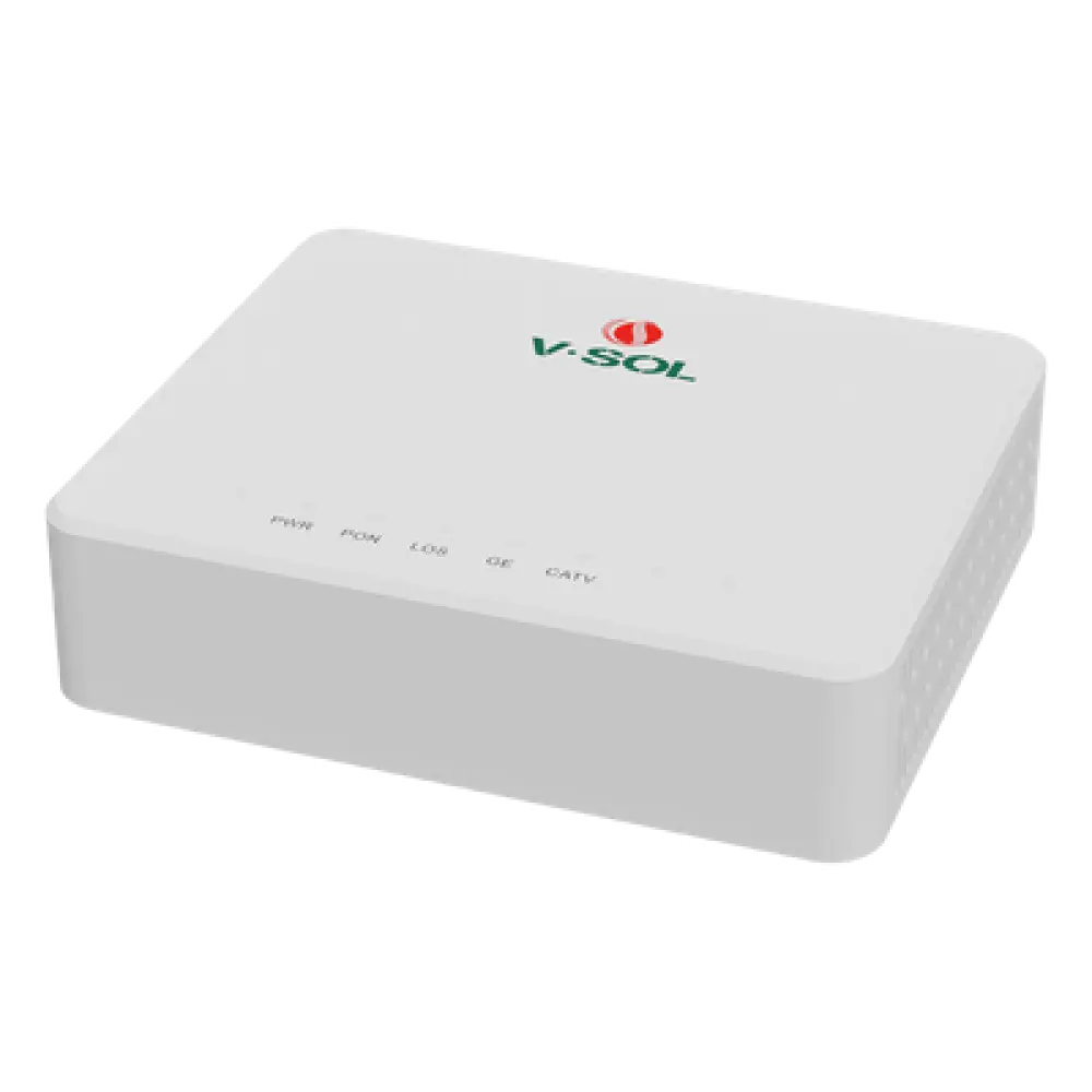 ONU Bridge / Dual GPON-EPON / 1x SC/APC PON / 1x LAN Gigabit / 1x CATV / Triple Play / 130x100x30 mm (5.1x3.9x1.2 in)