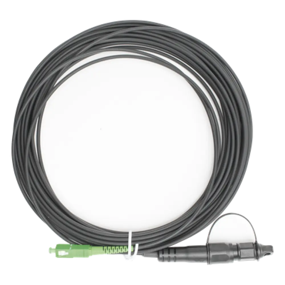 Jumper de Fibra Óptica / SC/APC a FDP460 / Redondo / 10 m (32.81 ft) / Forro 3 mm / G657A2 / Negro