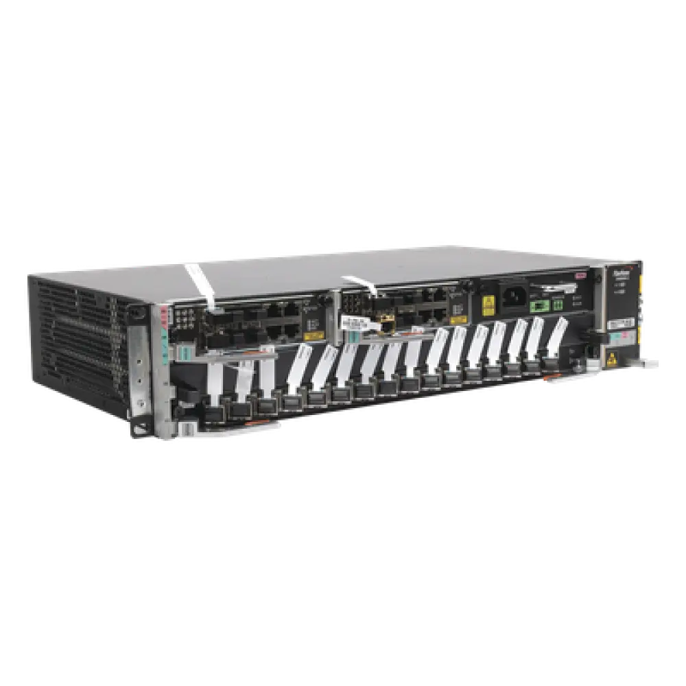 OLT GPON Carrier Class / 16 Puertos GPON / Backplane 800 Gbit/s / Uplink 1.04 Tbit/s / 2 UR / Fuente AC 90-290 VCA