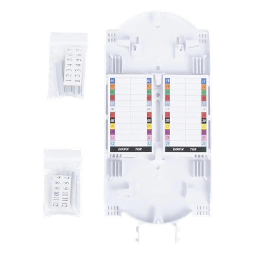 Charola de Empalme para Fibra Óptica / 24 Empalmes por Fusión / Capacidad 144 Núcleos / IP68 / -40°C a +65°C / Φ220x480 mm
