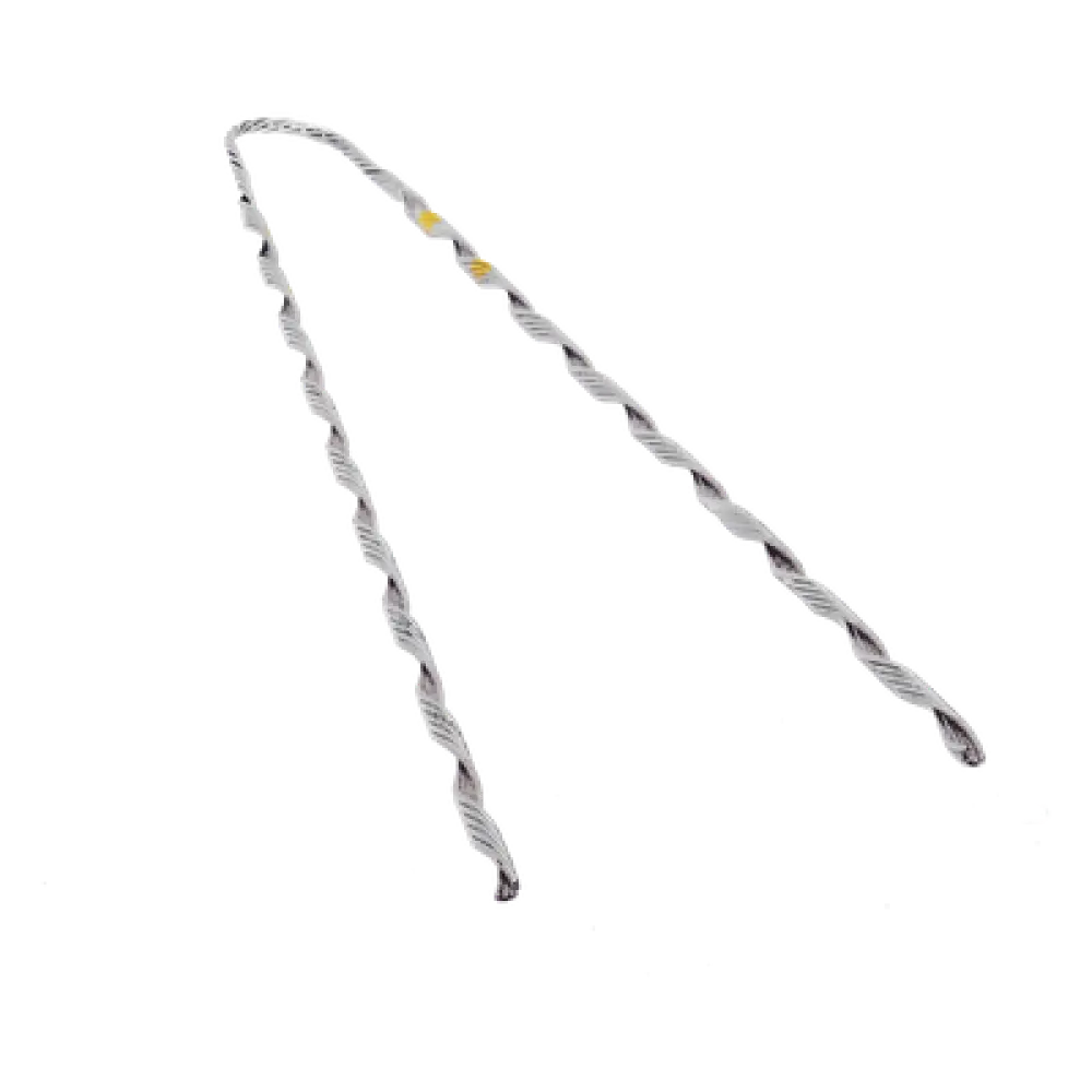 Remate Preformado para Fibra Óptica / Acero Galvanizado / Mensajero 6.3 mm (1/4") / Tensión 4233 kg / Longitud 635 mm (25") / Pierna Dispareja