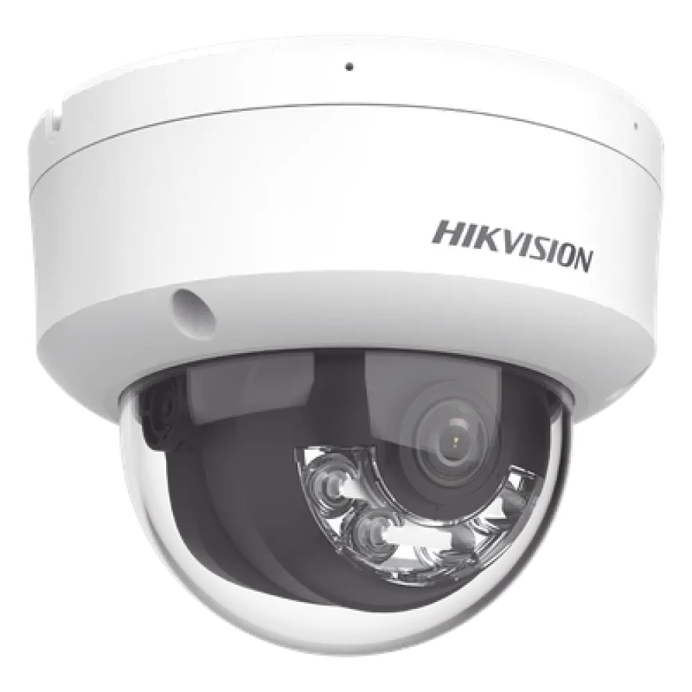 Cámara Domo IP / 6 Megapixel / Dual Light 30 m (98.4 ft) IR + 20 m (65.6 ft) Luz Blanca / Lente 2.8 mm / 105° / AcuSense Lite / IP67 / PoE