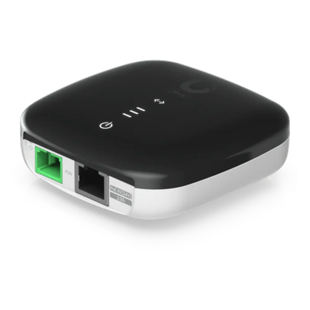 ONU GPON / 2.5 GbE RJ45 / 1.2 Gbps Upstream / 2.5 Gbps Downstream / Alcance 20 km (12.4 mi) / PoE 24 VCC