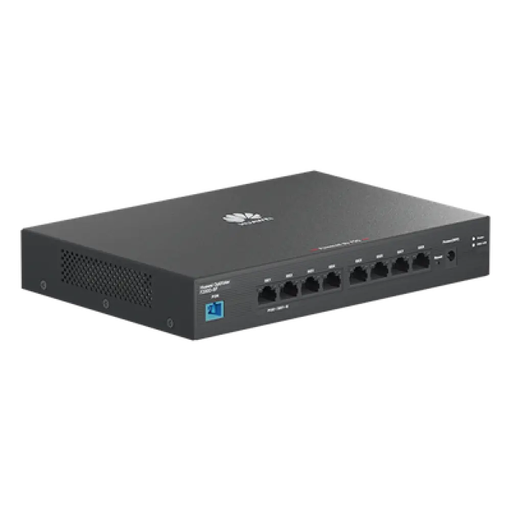 ONU Switch PoE / 8 Puertos Gigabit PoE+ / 1 PON GPON 2.488 Gbps / 120 W / Modo Puente / Administración Nube