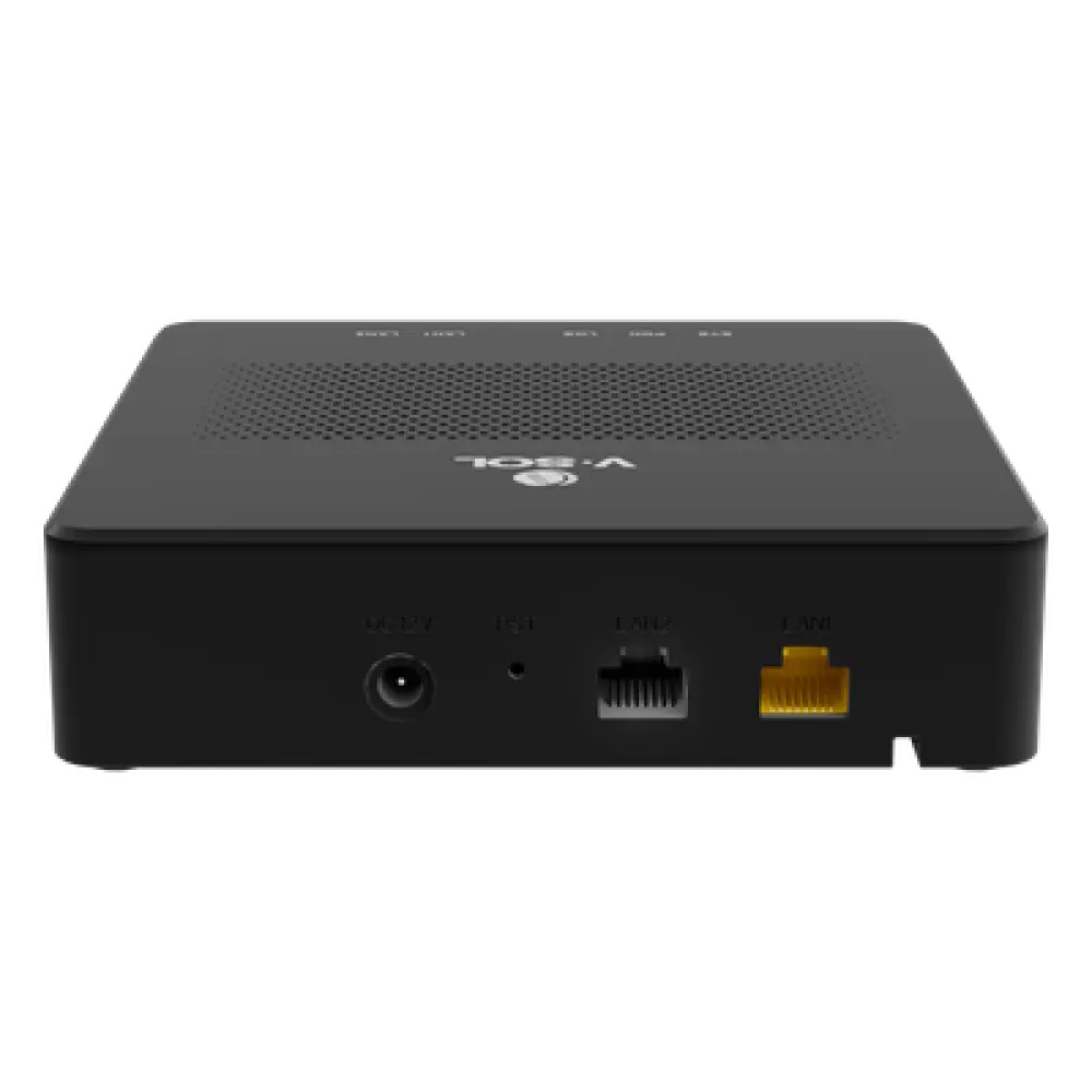 ONU/ONT Bridge XGSPON / 1 Puerto RJ45 10 Gbps / 1 Puerto RJ45 1 Gbps / Conector SC/UPC / 12W Máx / 140×140×34.5 mm / -10 a 55°C