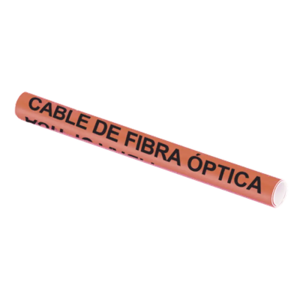 Marcador de Fibra Óptica / Vinilo Exterior UV / 6.4 a 12.5 mm (0.25 a 0.49 Pulgadas) / 10 cm Largo / Naranja