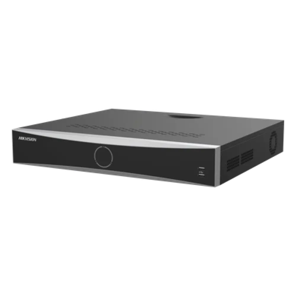 NVR IP / 32 Canales / 12 Megapixel (4K) / 16 Puertos PoE+ / 200W Total / 4 Bahías HDD / Reconocimiento Facial / AcuSense / HDMI 4K / Alarmas I/O