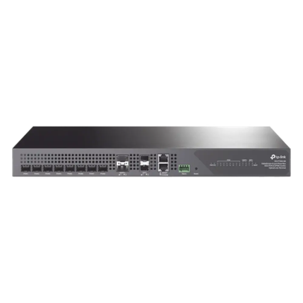 OLT 8 Puertos / XGS-PON y GPON Combo / 2,048 ONUs / Uplink 40G QSFP+ / Uplink 10G SFP+ / L2 y L3 / Gestión en Nube / Fuentes Redundantes AC-AC